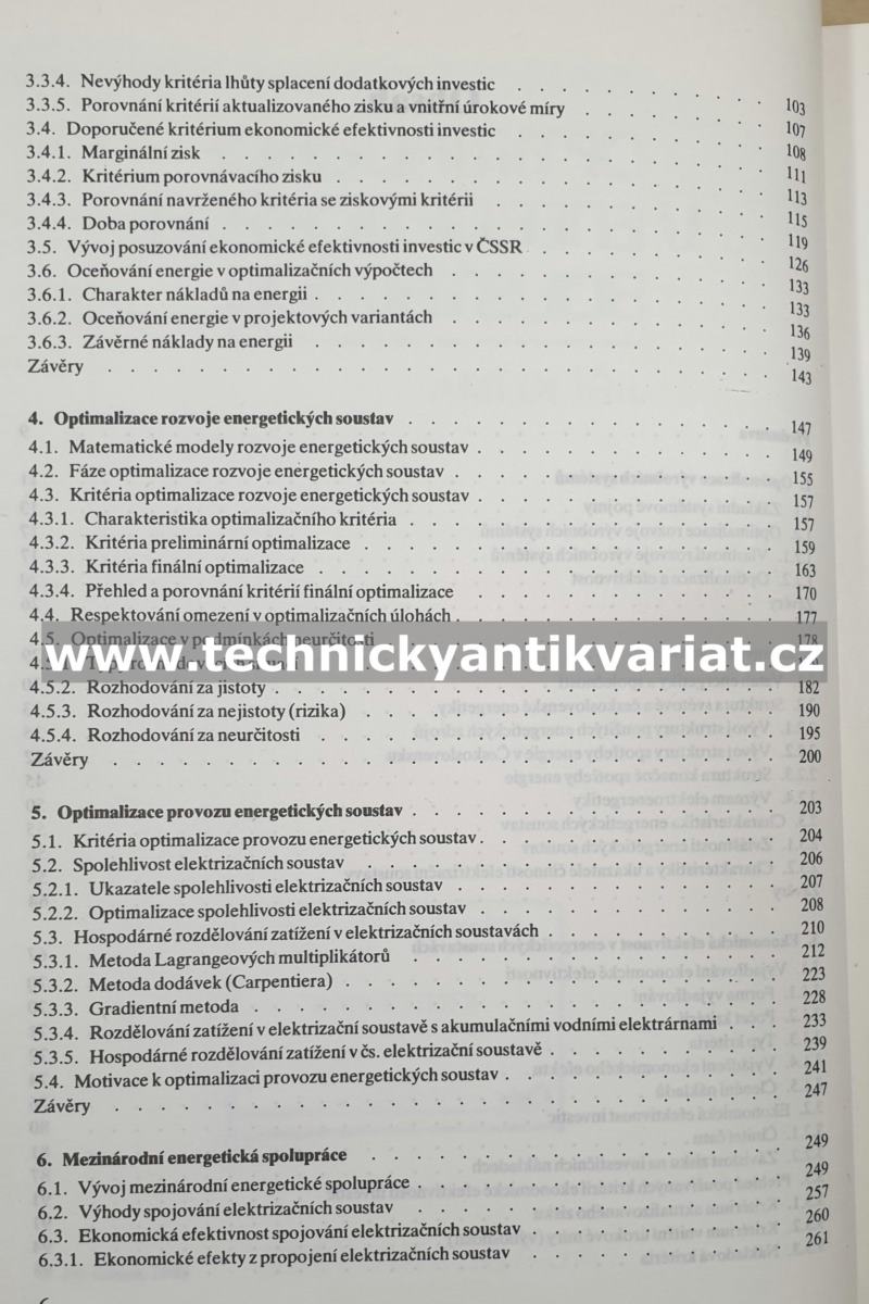 Optimalizace v energetických soustavách - Jiří Klíma (1985)
