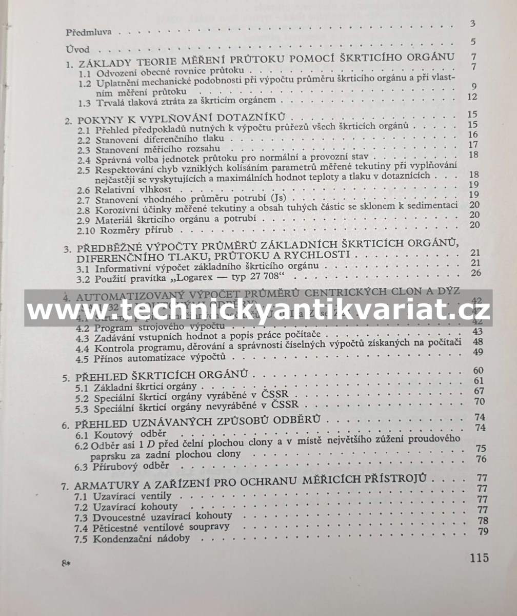 Měření průtoků přístroji ZPA a škrticími orgány - M. Mikyšková (1967)