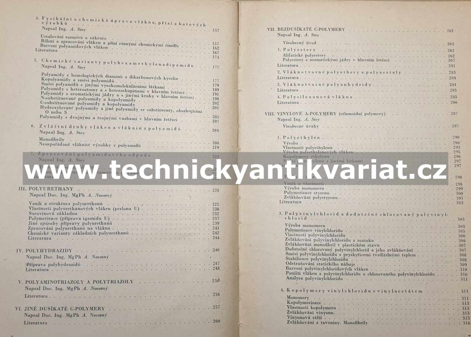 Nová syntetická vlákna - Stoy, Novotný (1953)