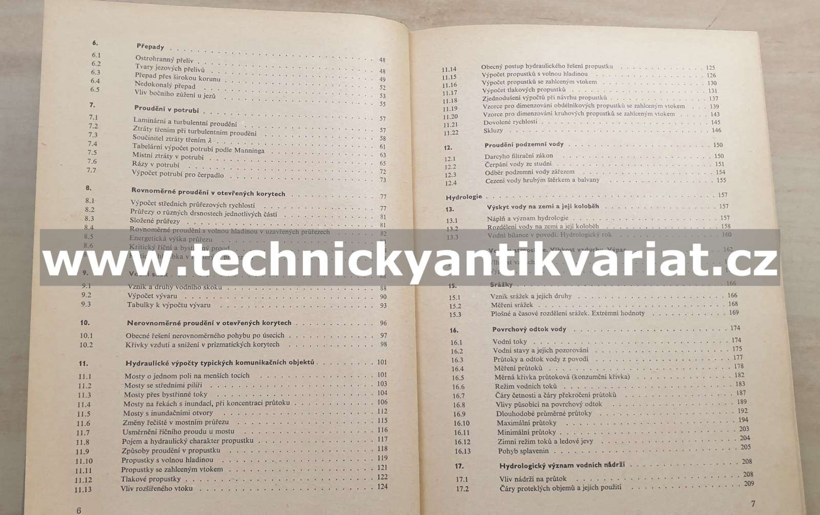 Základy hydrauliky a hydrologie pro inženýrské konstrukce a dopravní stavby (1971)