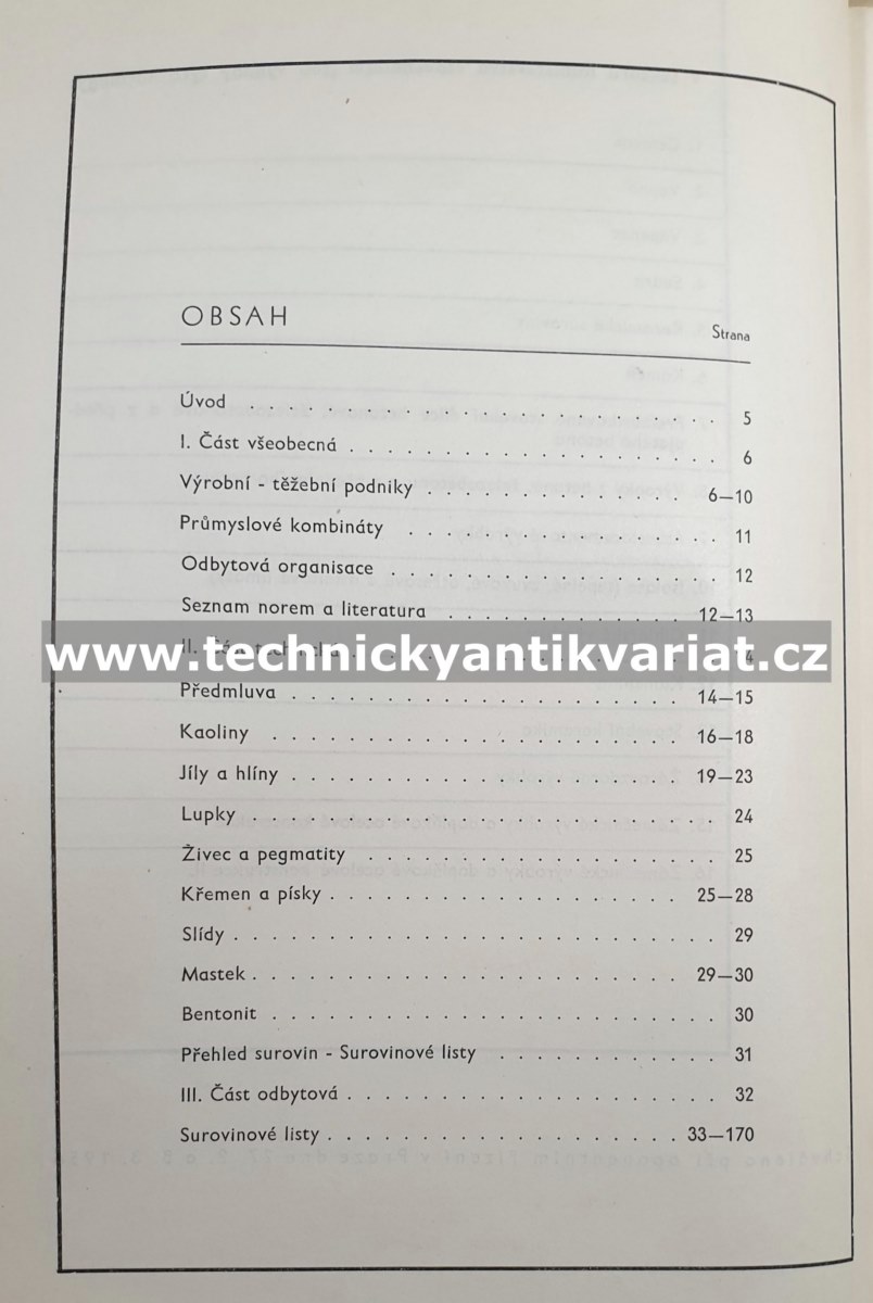 Keramické suroviny (1956)