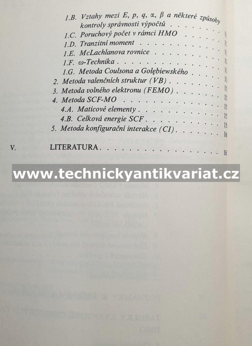 Řešení úlohy z kvantové chemie - Čársky, Zahradních (1978)