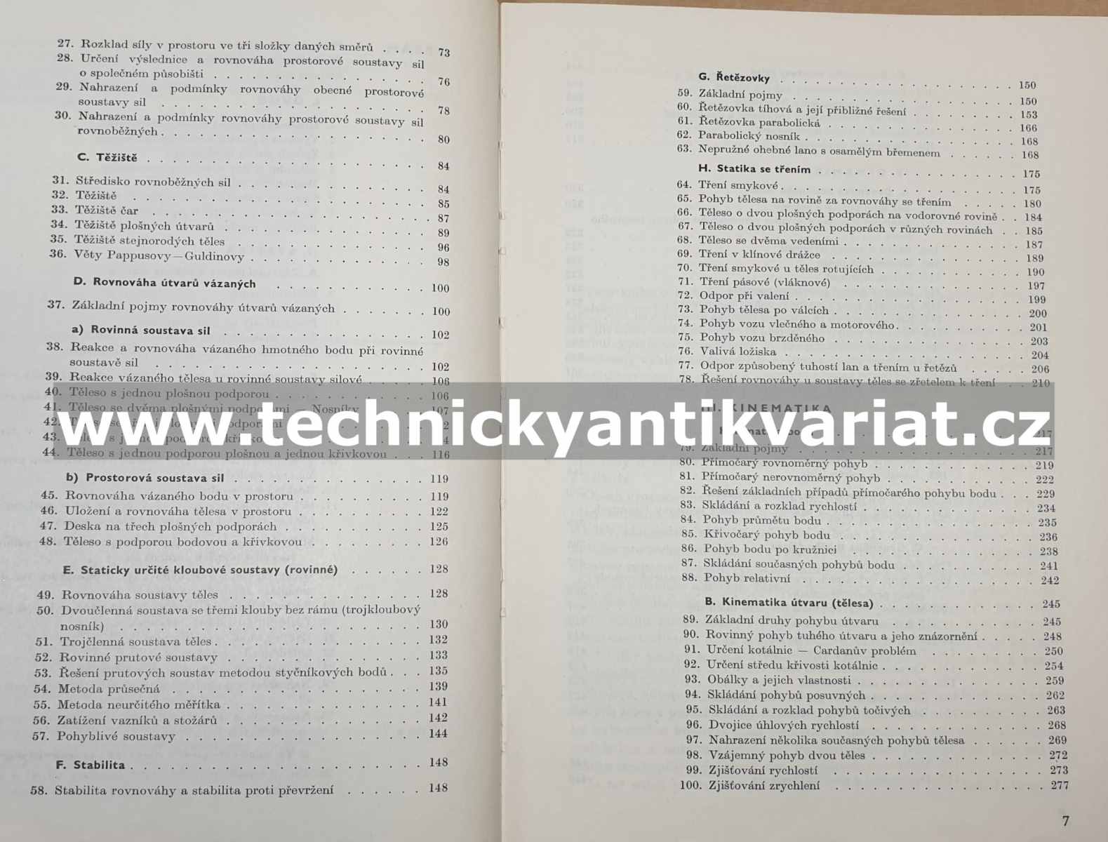 Technická mechanika pro elektrotechnické obory - I. Mechanika tuhých těles - Hašek (1965)