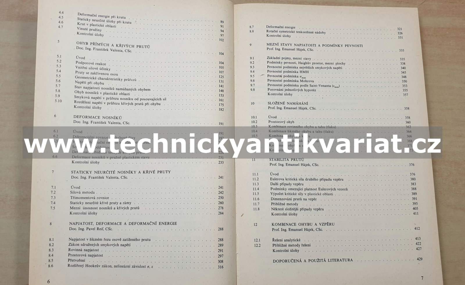 Pružnost a pevnost I. Hájek, Reif, Valenta (1988)