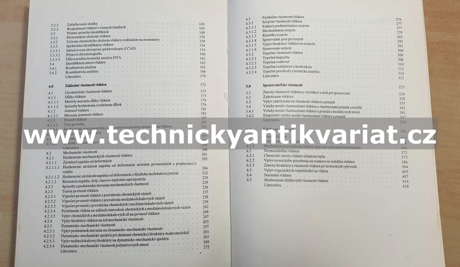 Vlastnosti textilních vlákien - A. Blažej, Š.Šutá (1982)
