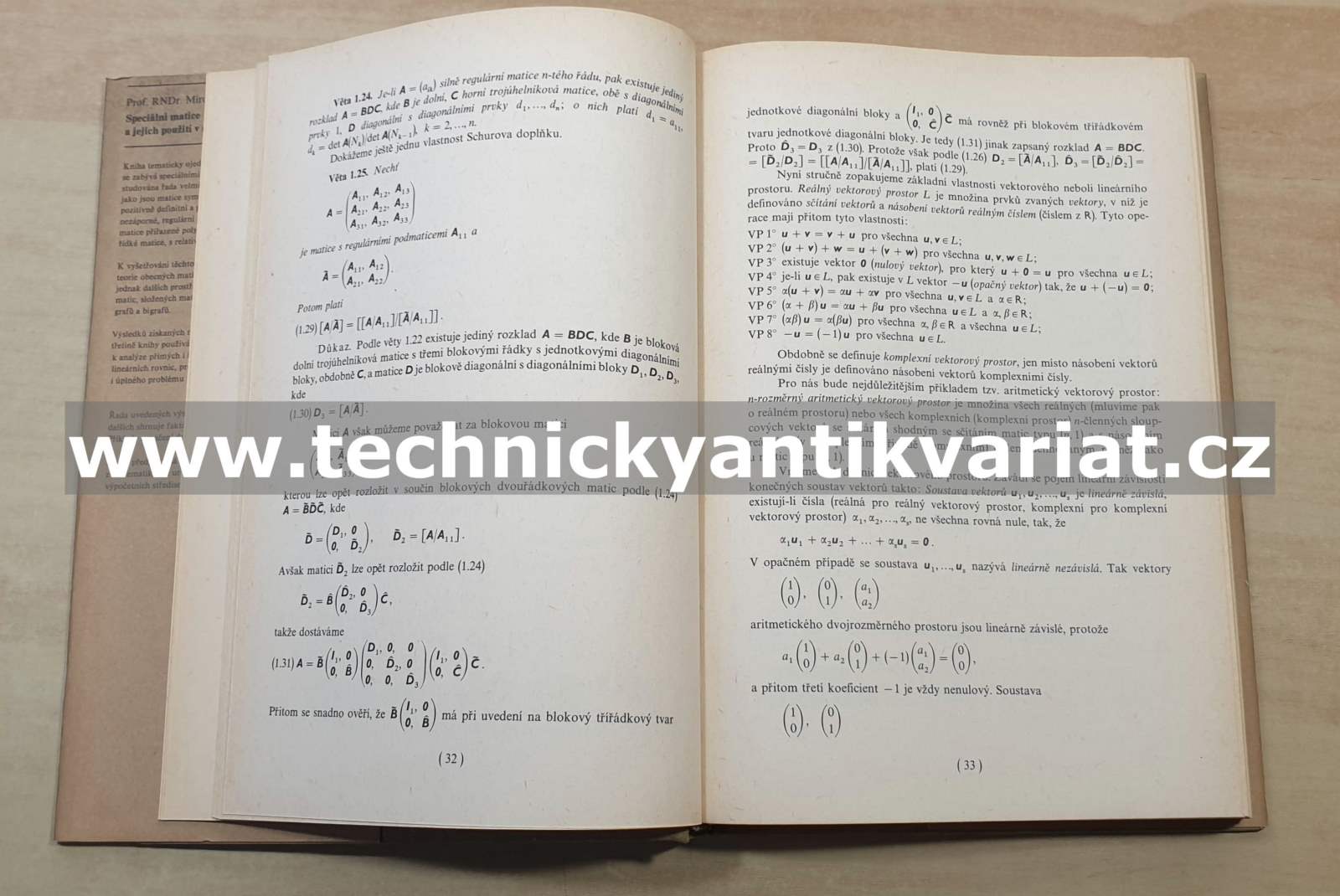 Speciální matice a jejich použití v numerické matematice - Miroslav Fiedler (1980)
