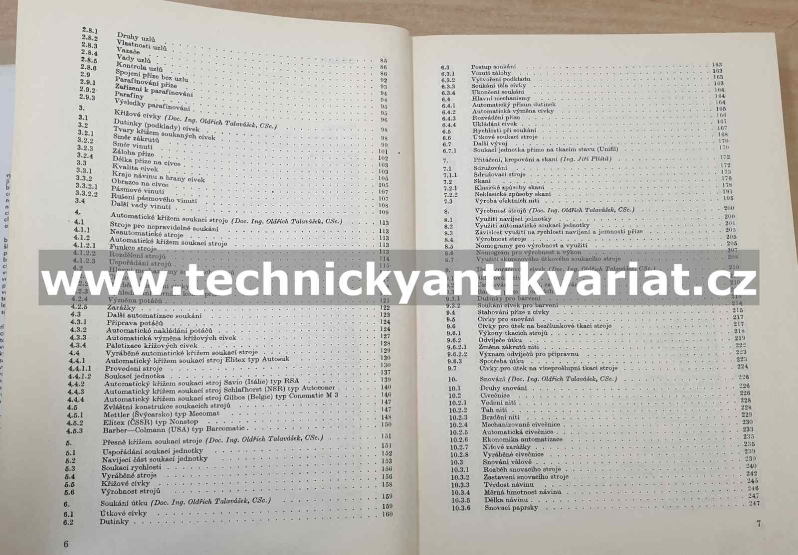 Příprava materiálu ke tkaní - O. Tavalášek, J. Plištil (1984)
