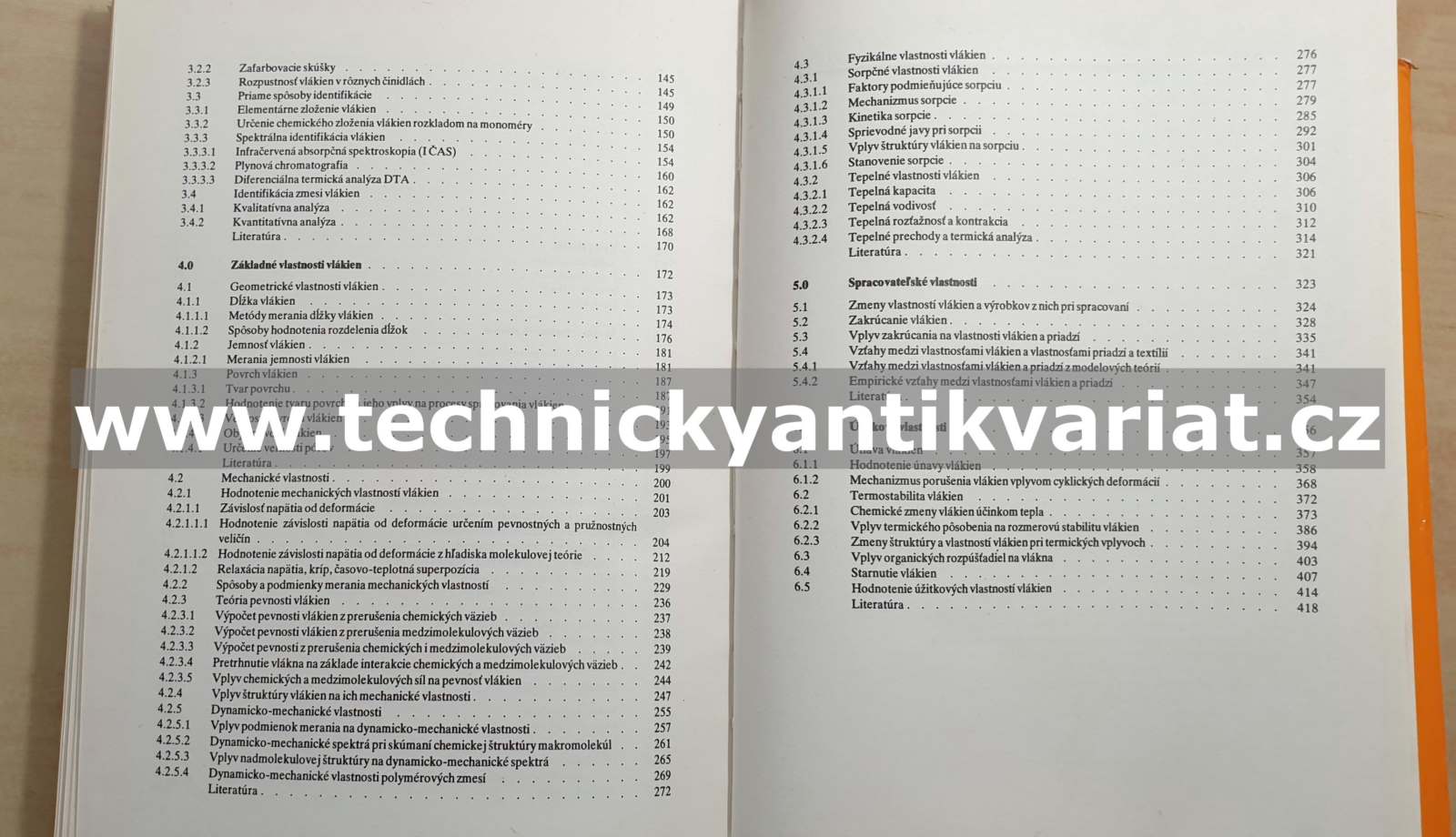 Vlastnosti textilních vlákien - A. Blažej, Š.Šutá (1982)