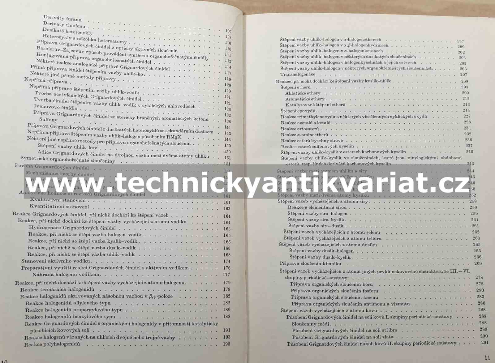 Preparativní reakce v organické chemii VI. Reakce organokovových činidel - Bláha (1961)