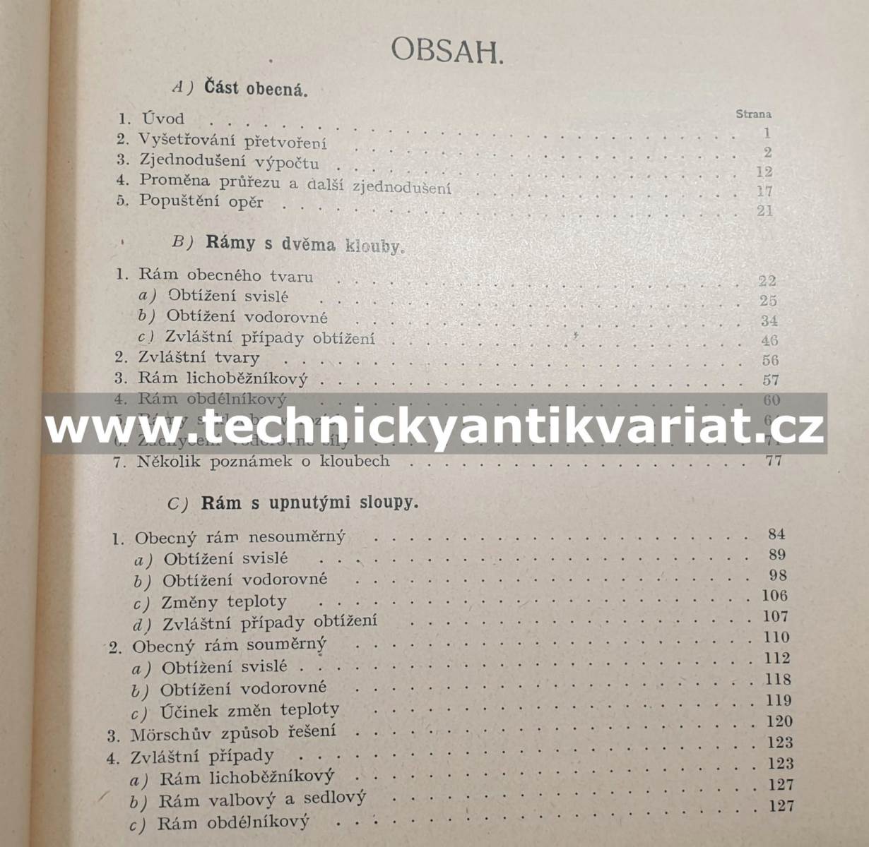 Výpočty rámových konstrukcí - Stanislav Bechyně (1926)