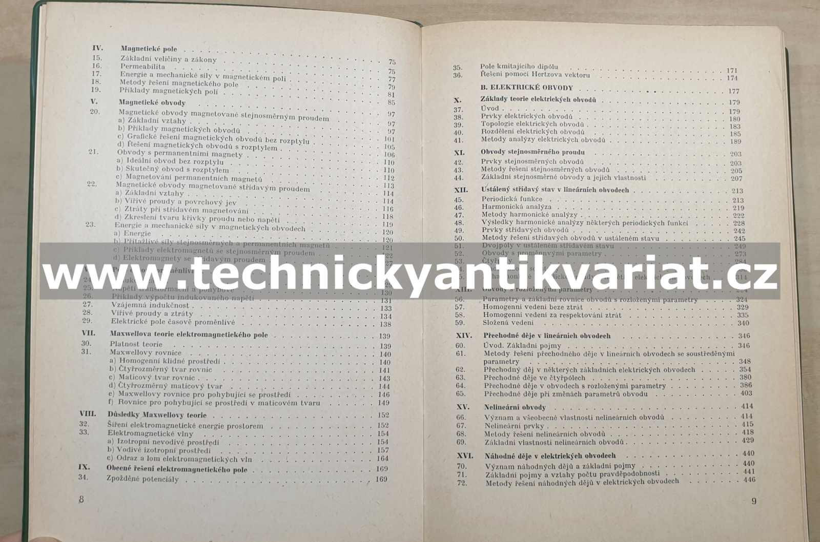 Elektrotechnika I. fyzikální základy, část 1 - Hlávka (1968)
