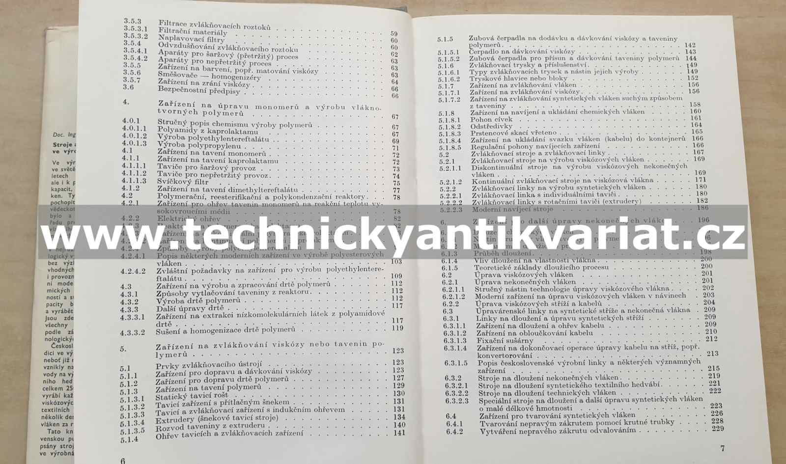Stroje a zařízení ve výrobě chemických vláken - Vilém Rychlík (1981)