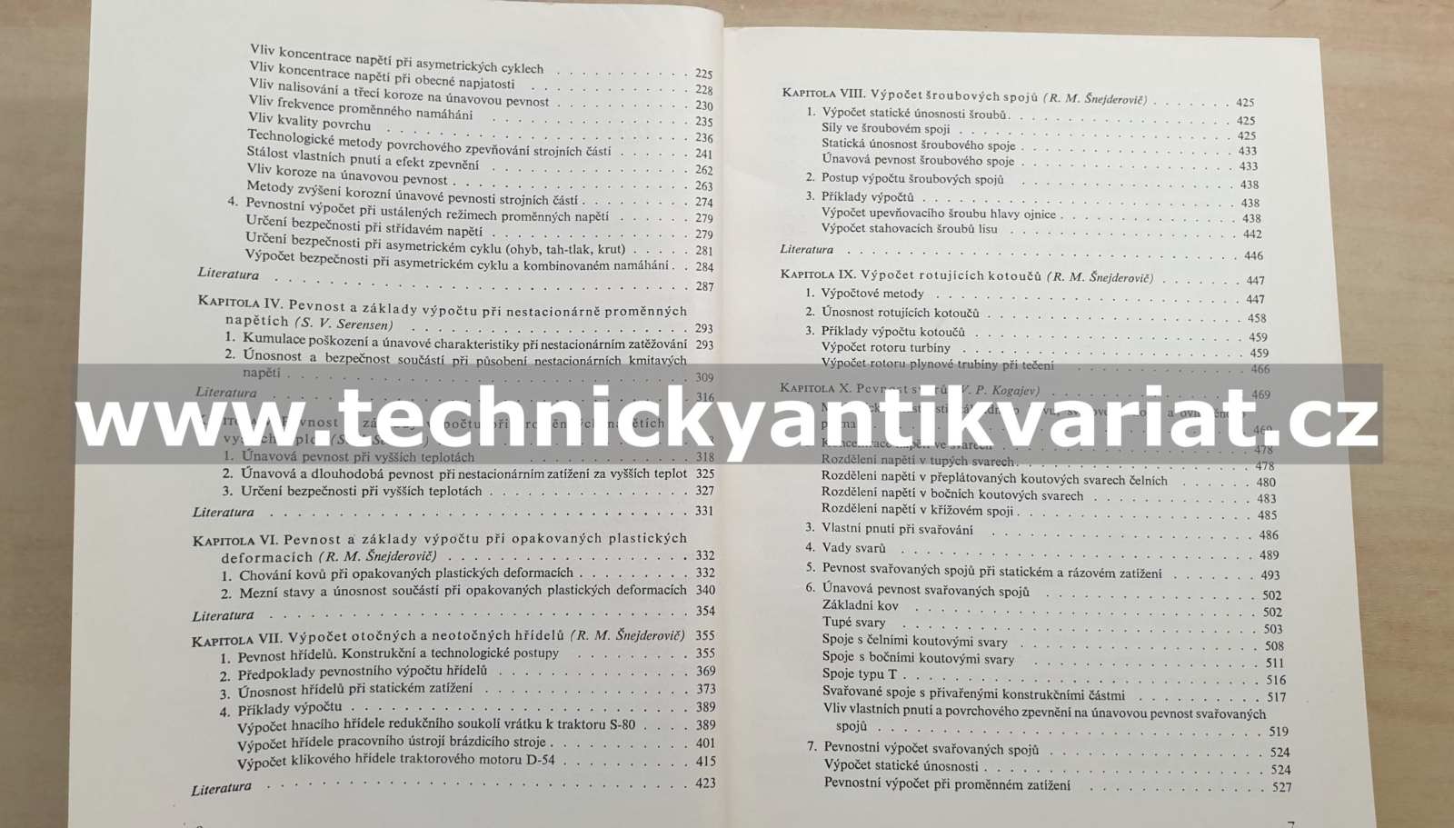 Únosnost a pevnostní výpočty strojních součástí - Serensen, Kogajev, Šnejderovič (1967)