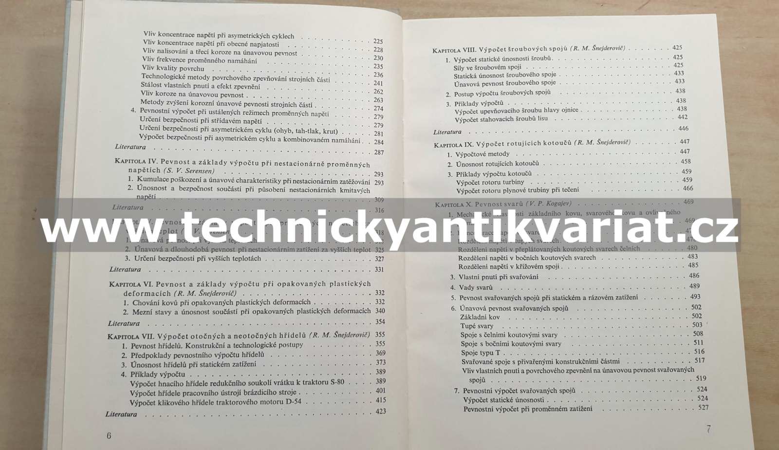 Únosnost a pevnostní výpočty strojních součástí - Serensen, Kogajev, Šnejderovič (1967)