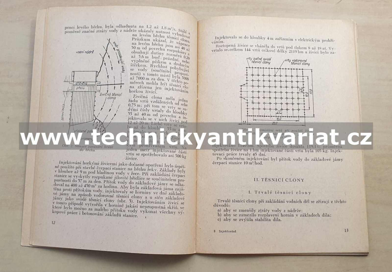 Injektování horkými živicemi ve vodní stavitelství - Kniss, Koltunov (1954)