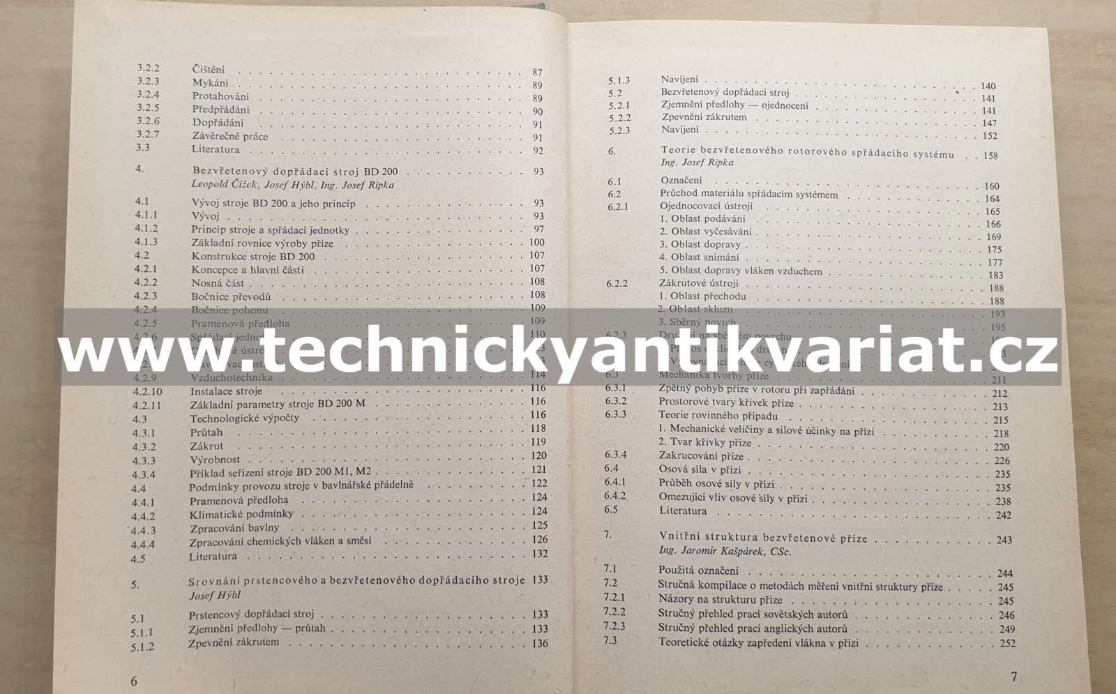 Bezvřetenové předení - Václav Rohlena (1974)