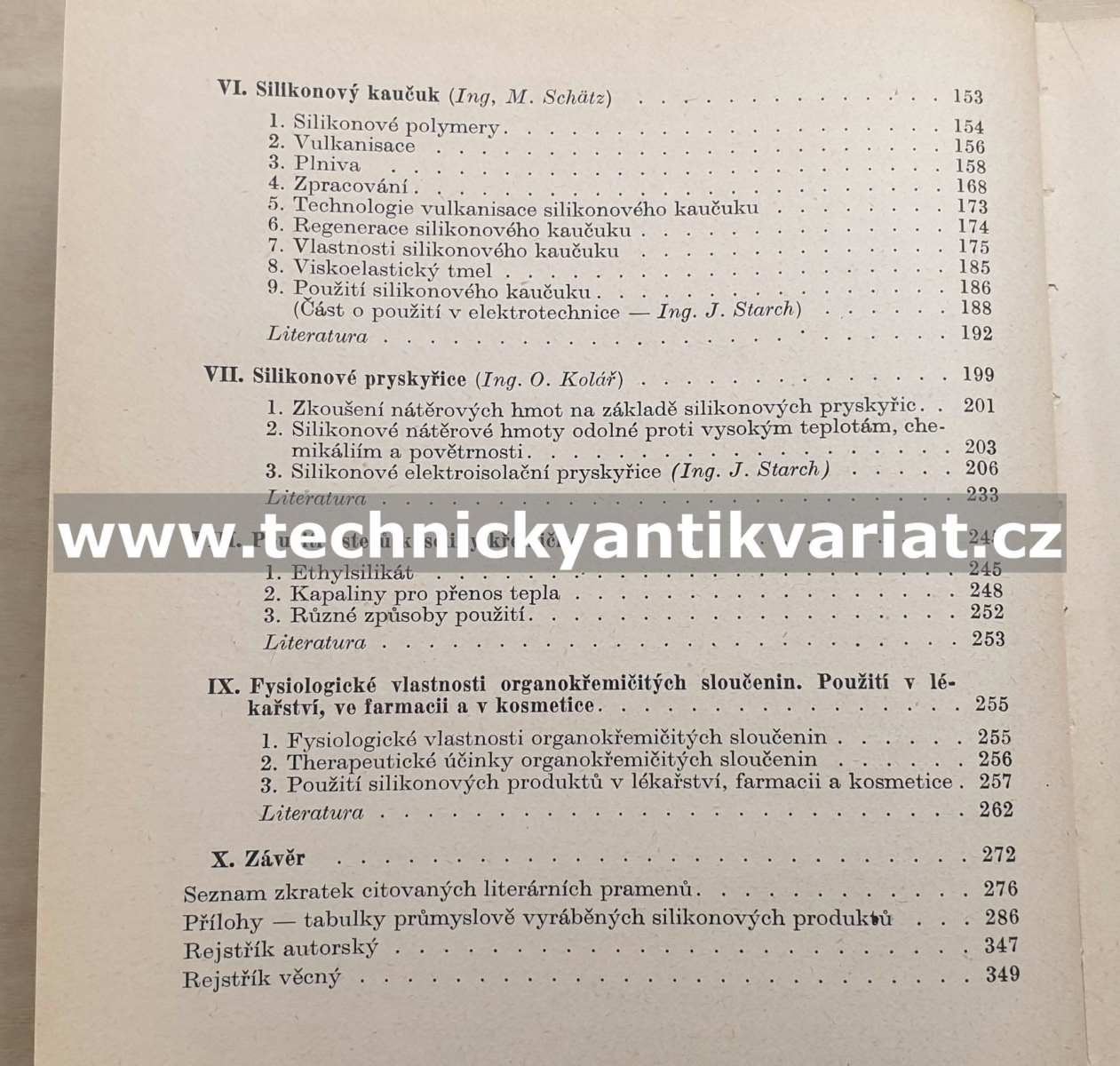 Technické použití silikonu - Bažant, Chvalovský, Rathouský (1959)