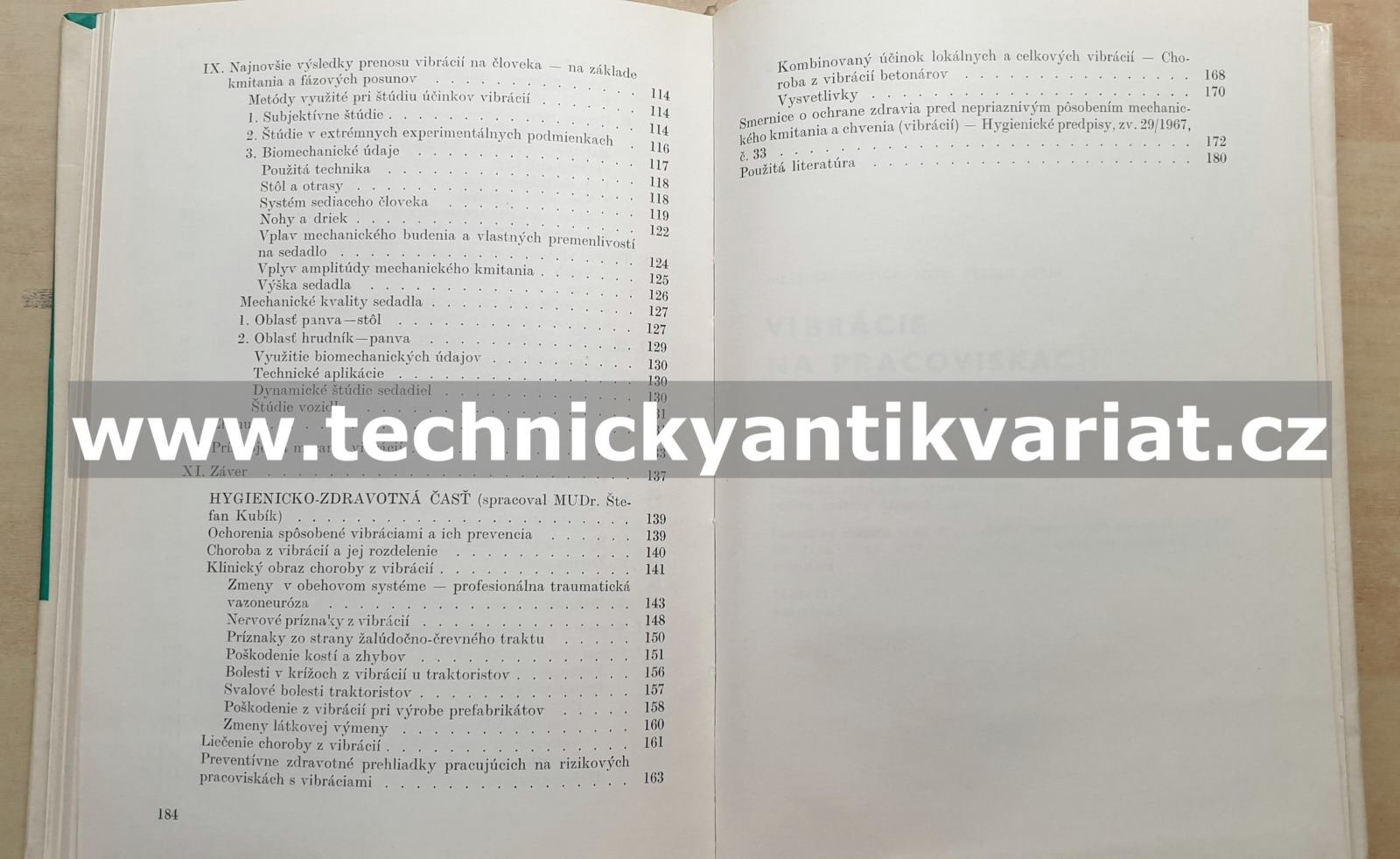 Vibrácie na pracoviskách - Matula, Kubík (1971)
