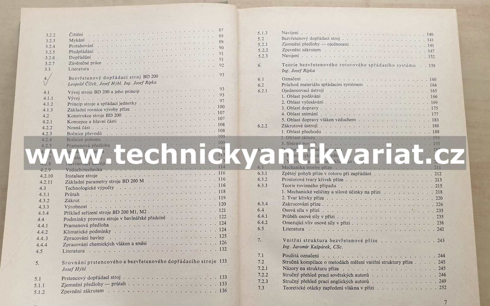 Bezvřetenové předení - Václav Rohlena (1974)