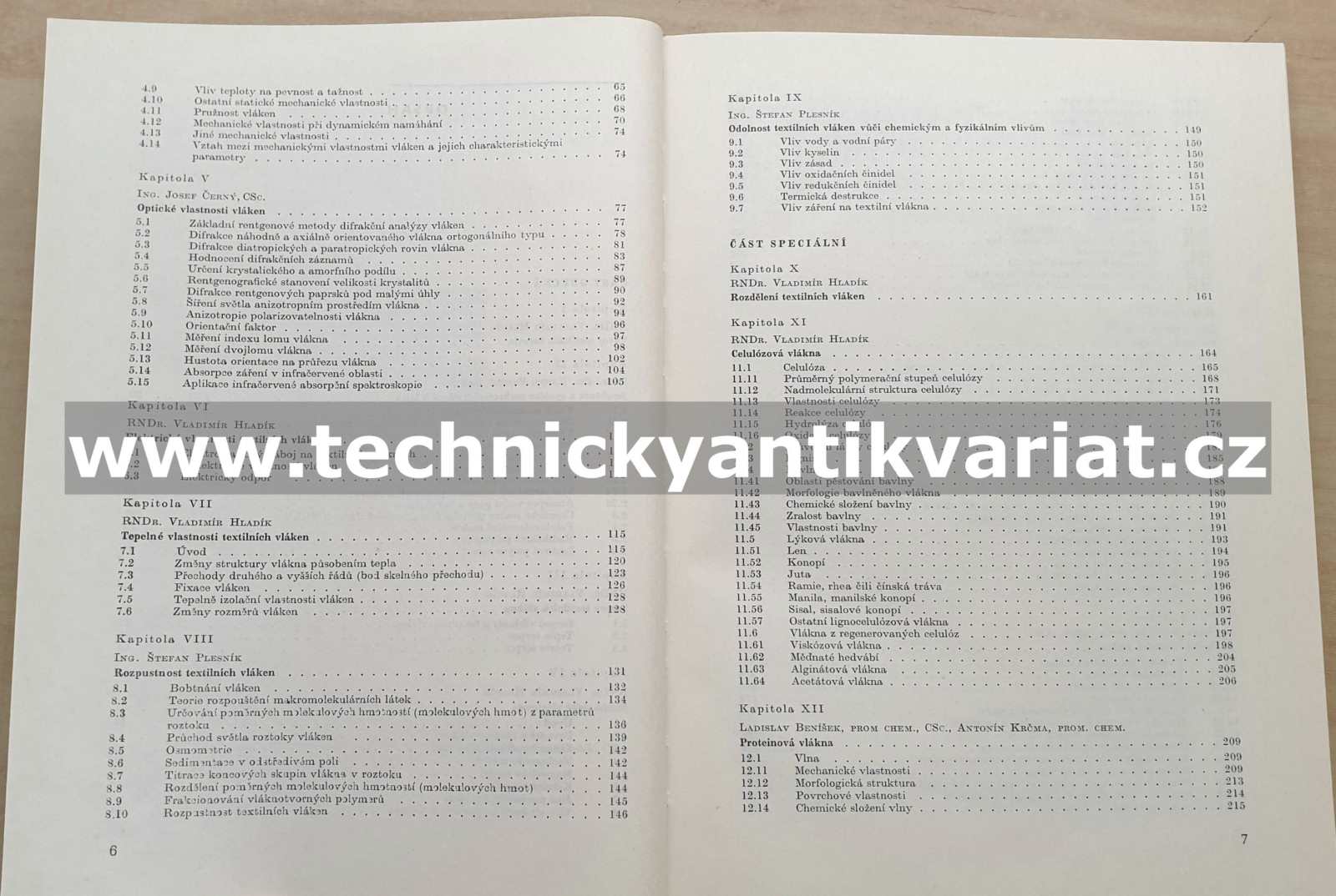 Textilní vlákna - Vladimír Hladík (1970)