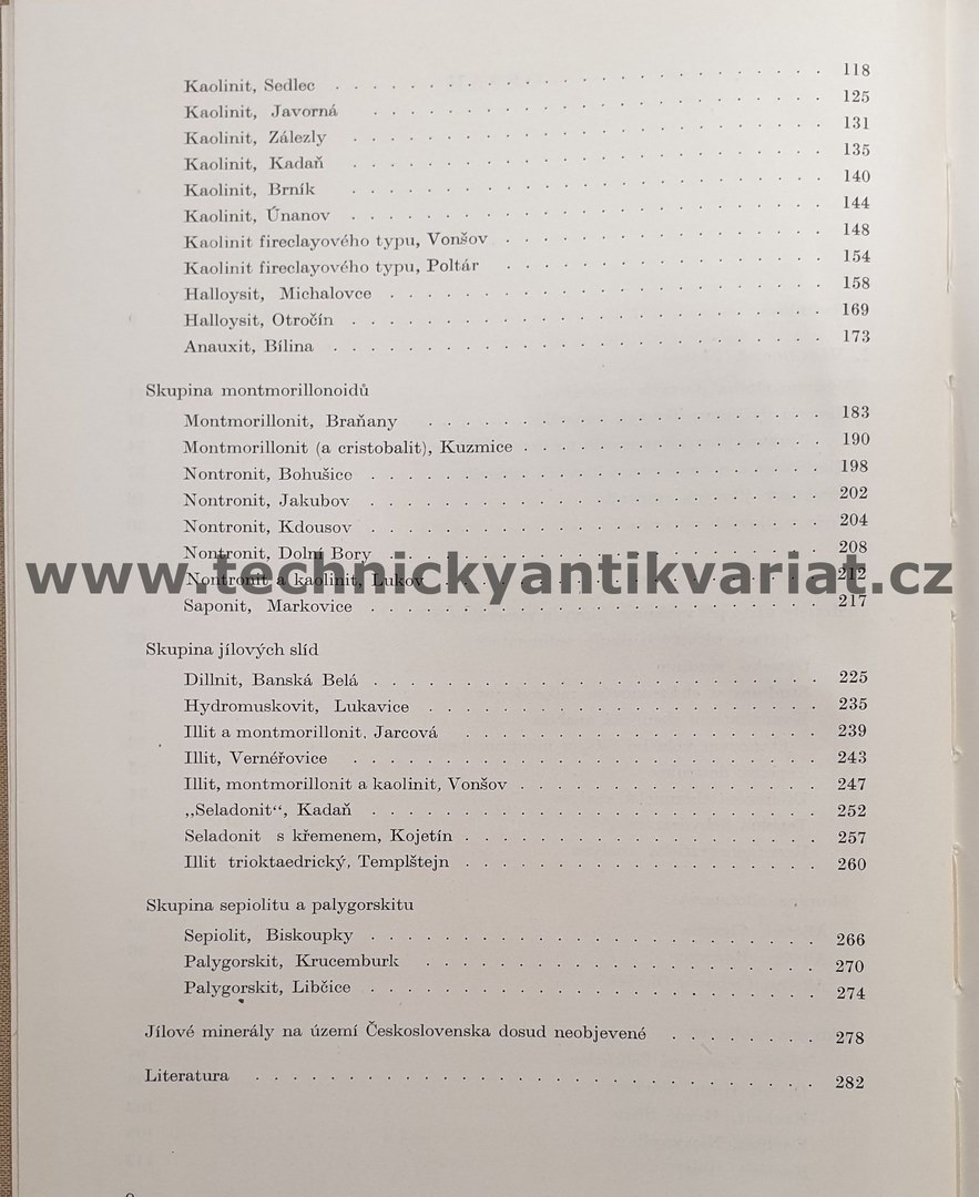Jílové minerály československa - Jiří Konta (1957)