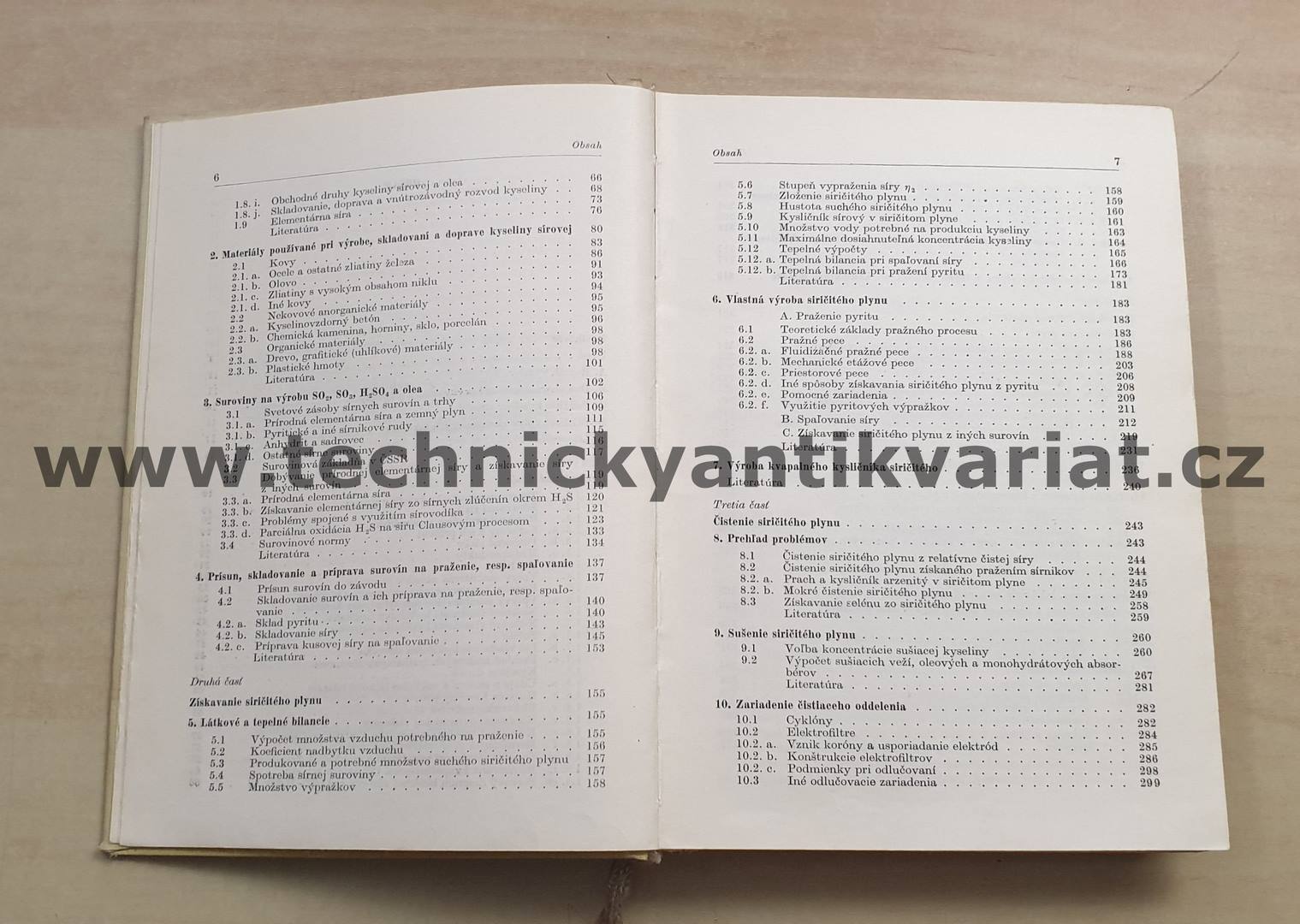 Výroba kyseliny sírovej - J. Beňa (1967)
