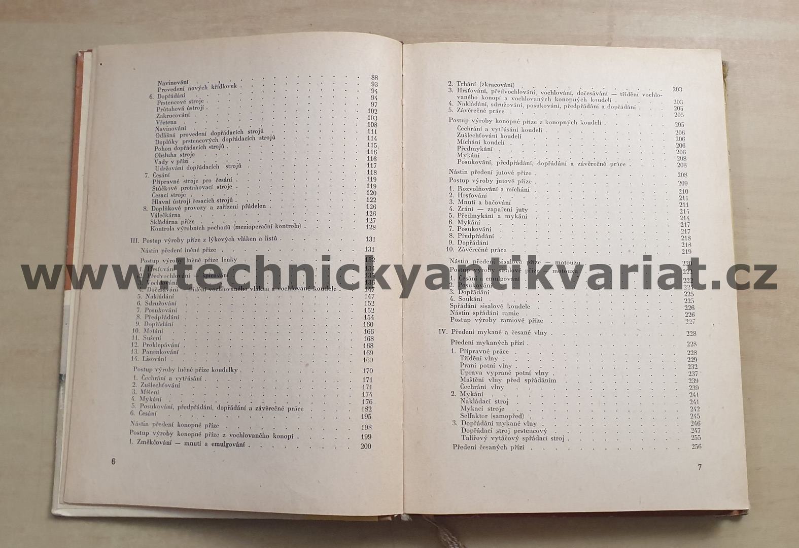 Technologie přádelnictví (1963)