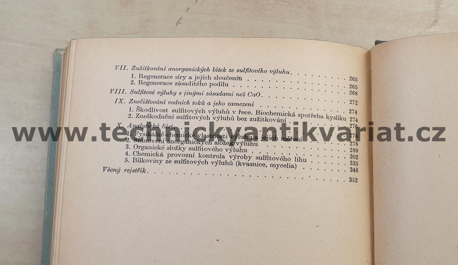 Sulfitové výluhy a jejich zužitkování - Boríšek, Šála, Svatoň (1953)