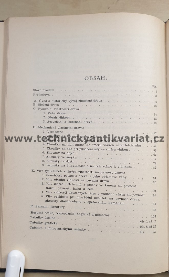 Mechanické zkoušky dřev - Ludvík Čížek (1932)
