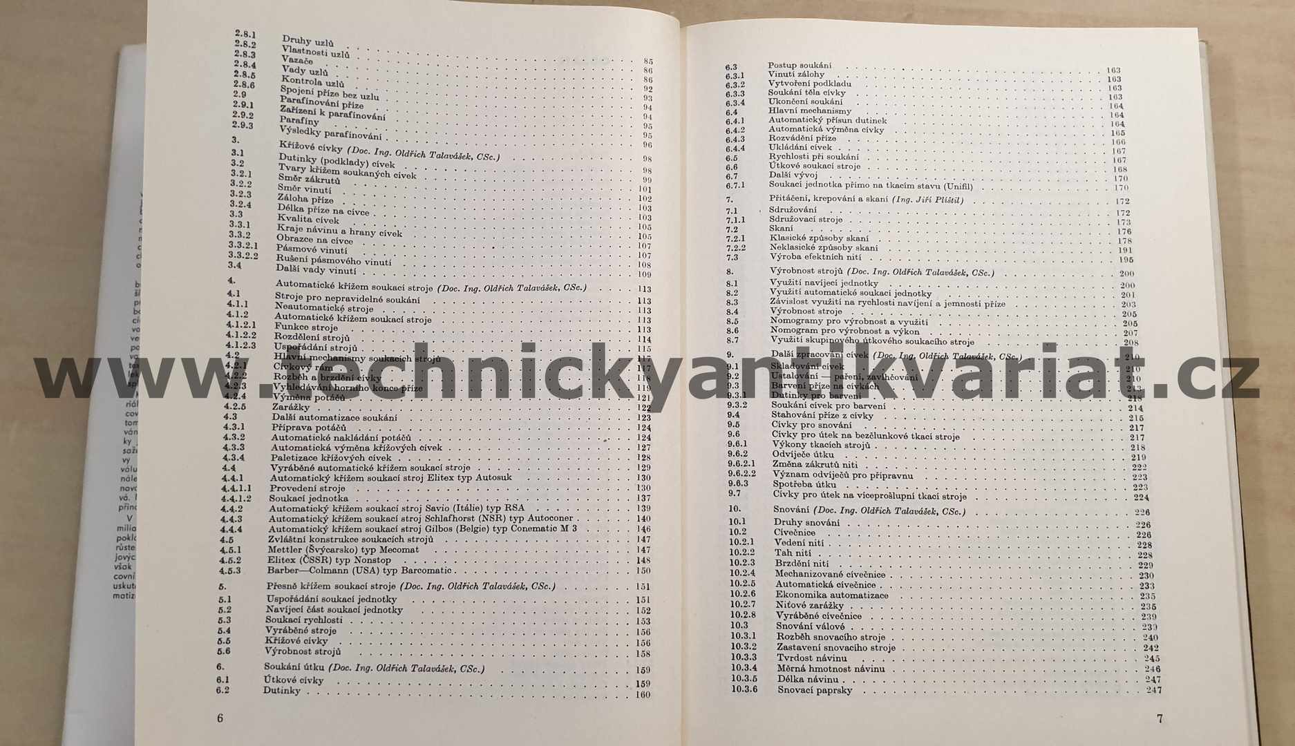 Příprava materiálu ke tkaní - O. Tavalášek, J. Plištil (1984)