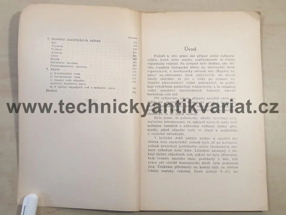 O odpadních vodách z rafinérie cukru - B. Kabeláč (1925)