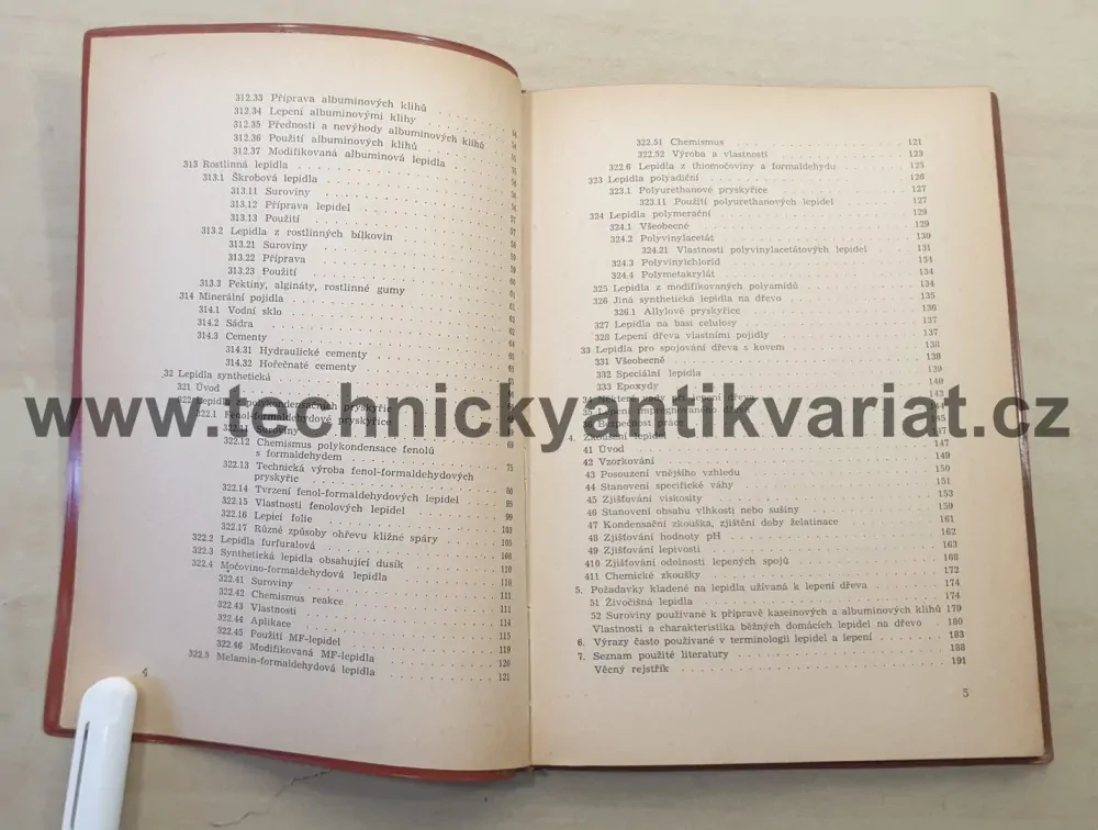 Lepidla v dřevařském průmyslu - K. Eisner, V.Berger (1958)