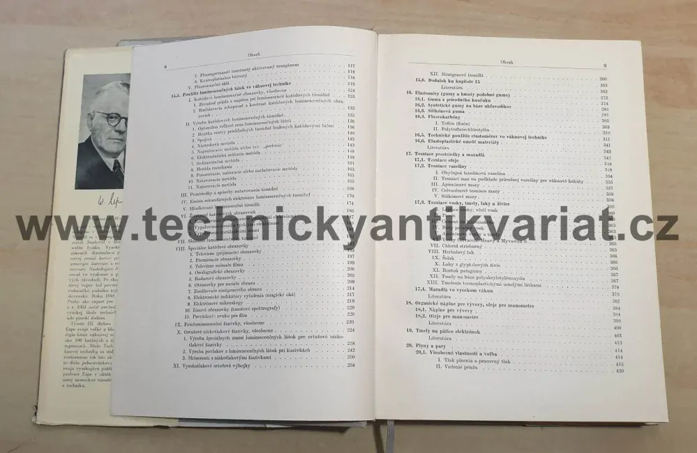 Technologia hmot vákuovej techniky III. pomocné materiály - Werner Espe (1962)