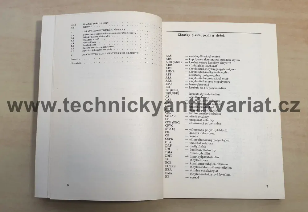 Plasty pro rekonstrukce staveb - R. A. Bareš (1989)