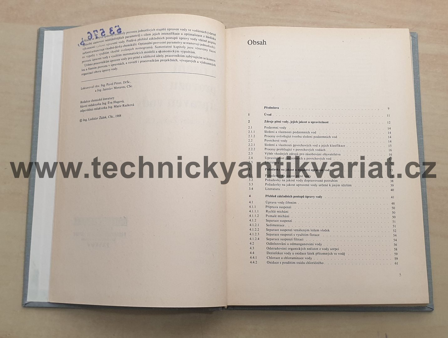 Příručka pro kontrolu a řízení provozu úpraven vody - Ladislav Žáček (1988)