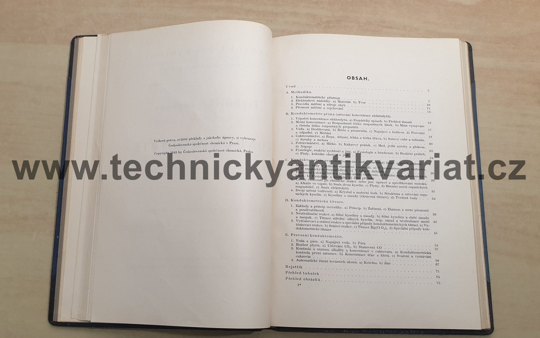 Technické rozbory - spektrální analysa a její použití, konduktometrie, drahé kovy, rozbory sklářské - Jaroslav Milbauer (1949)