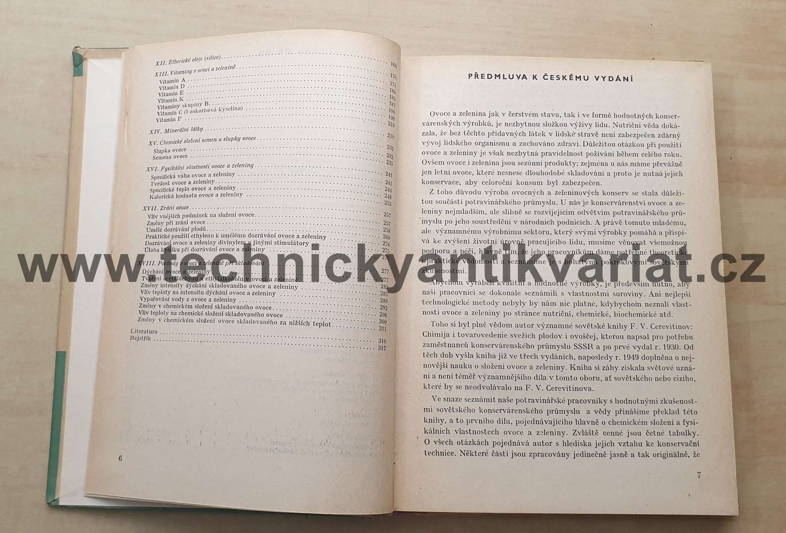 Chemické složení a fysikální vlastnosti ovoce a zeleniny - F.V.Gerevitinov (1952)