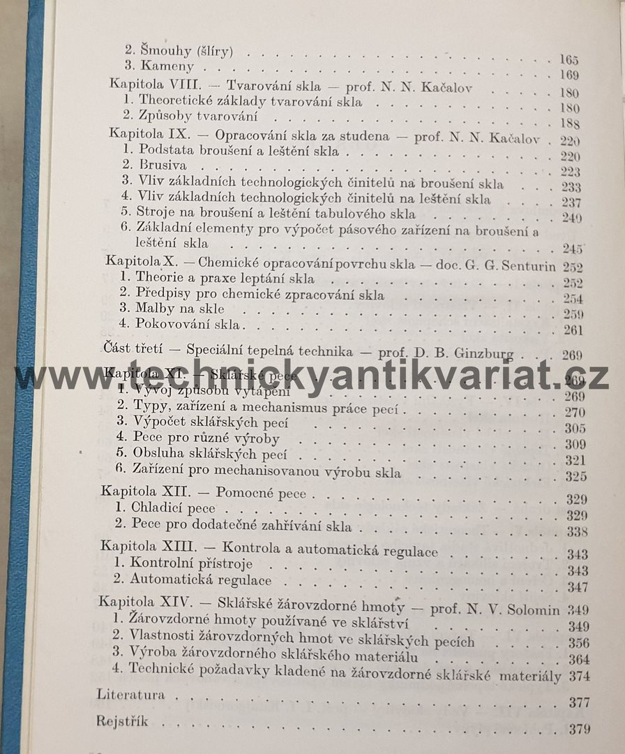 Technologie skla I. díl - I.I. Kitajgorodskij (1954)