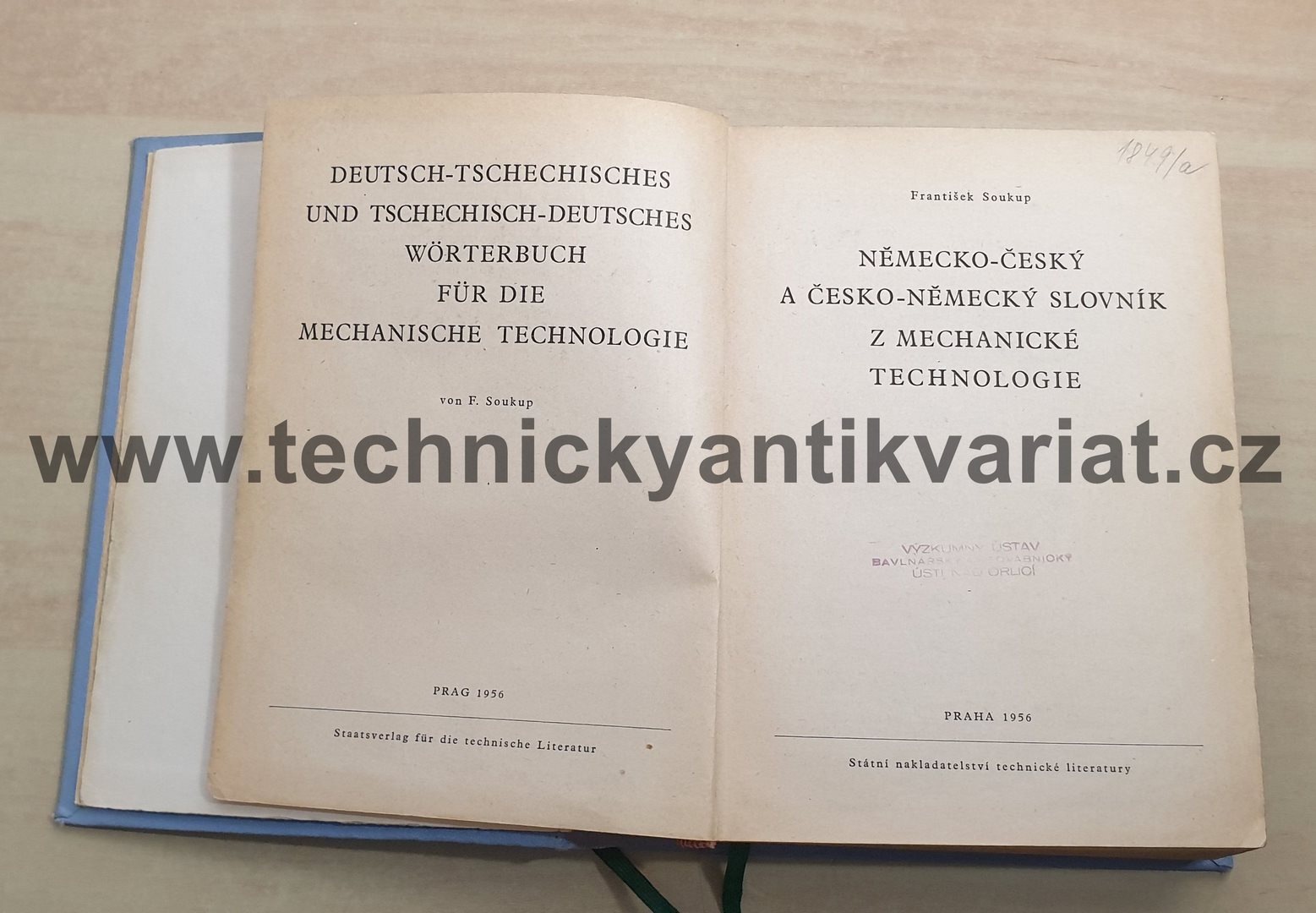 Německo-český a česko-německý slovník z mechanické technologie - František Soukup (1956)