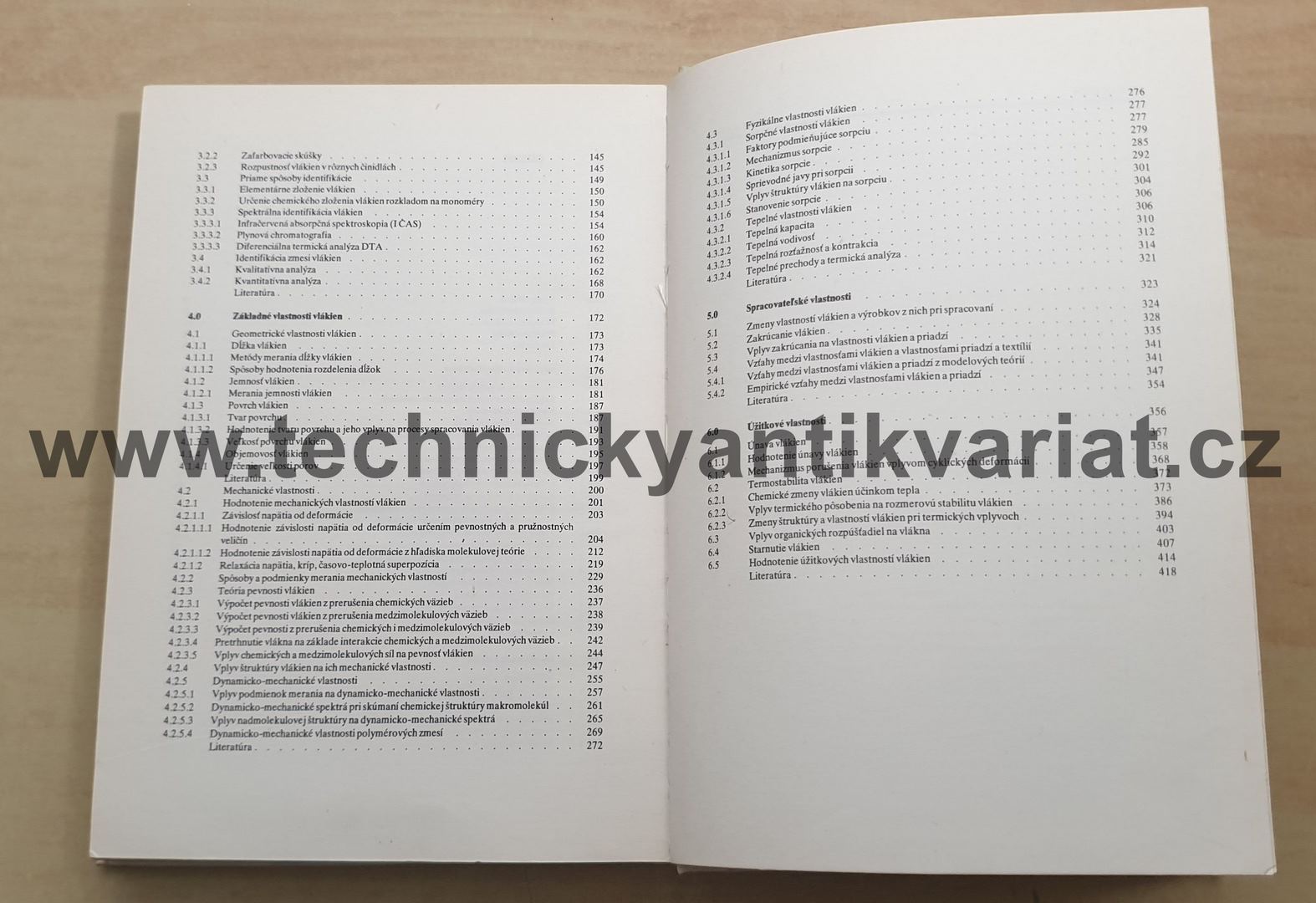 Vlastnosti textilních vlákien - A. Blažej, Š.Šutá (1982)