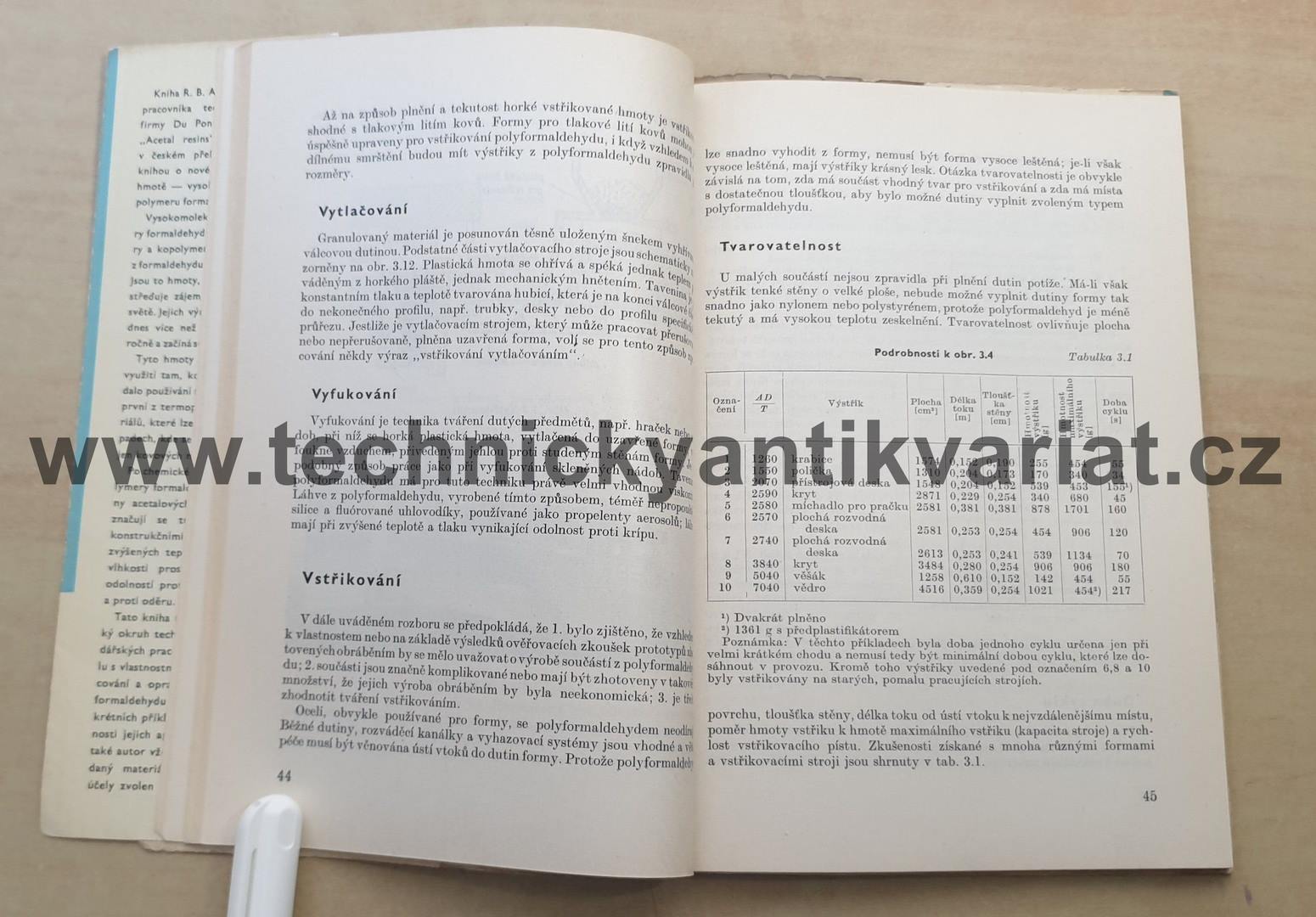 Polyformaldehyd a kopolymery - Russel B Akin (1965)