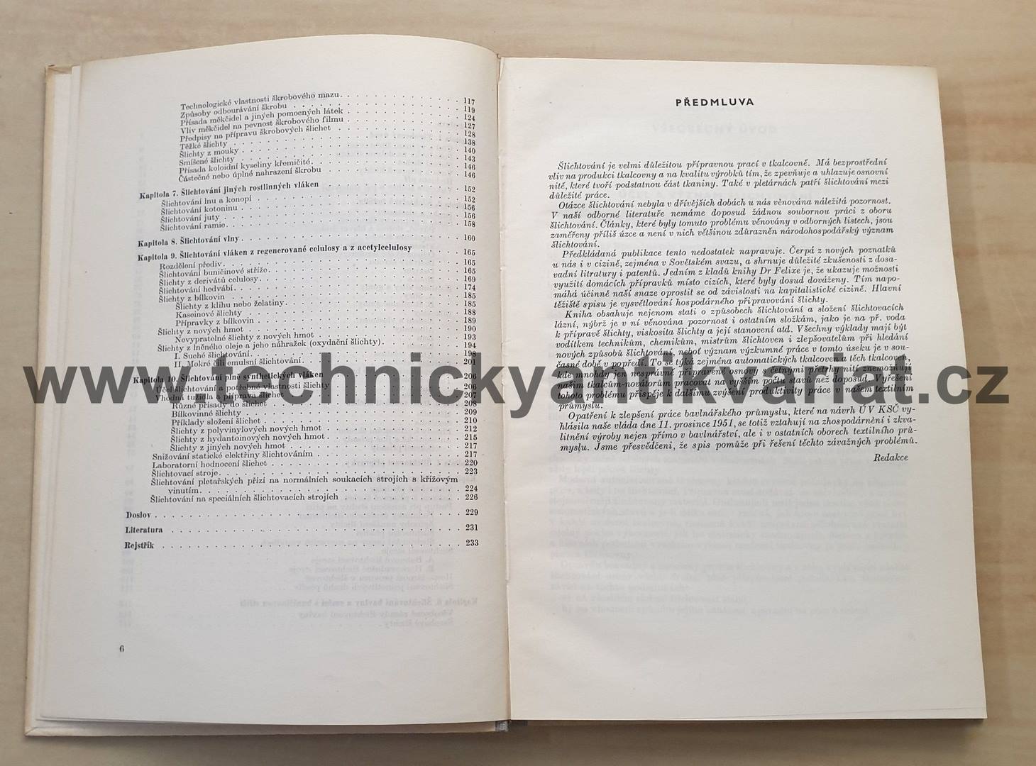 Chemická technologie textilní - II. Šlichtování osnov a přízí - Václav Felix (1952)