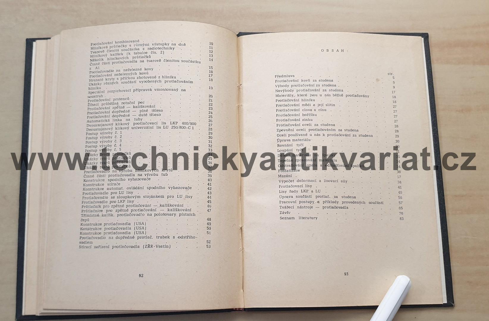 Výroba součástí protlačováním za studena - Rousek Jakub (1961)