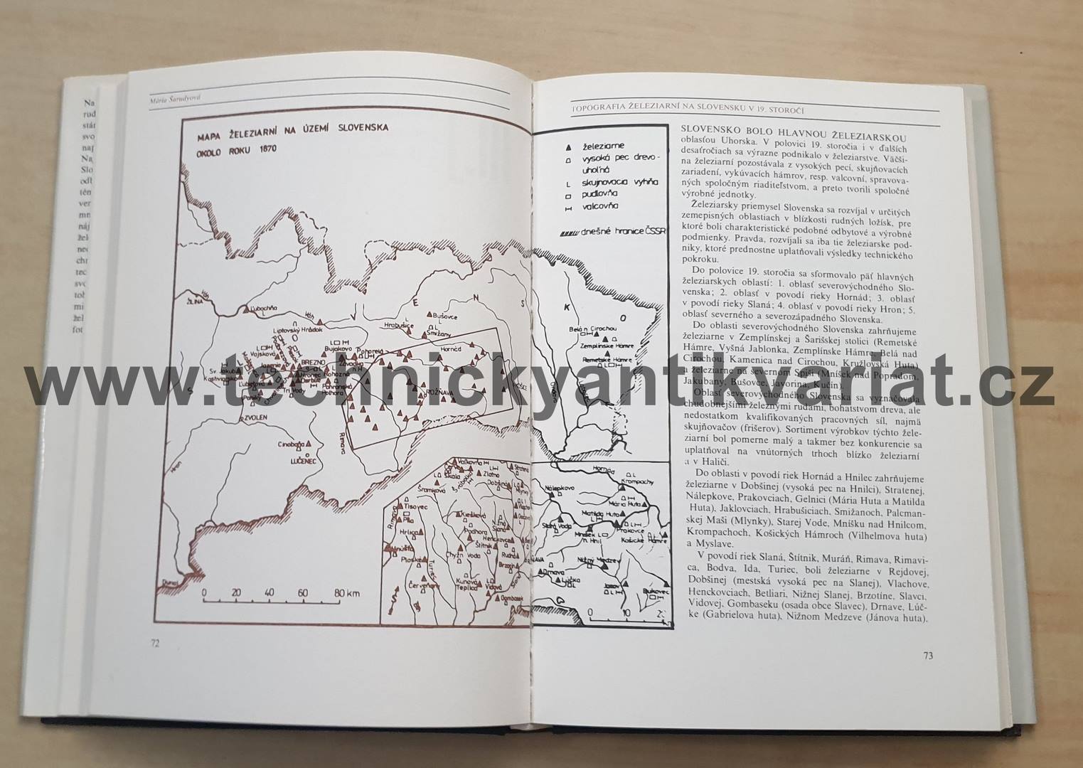 Topografia železární na Slovensku v 19.storočí - Mária Šarudyová (1989)
