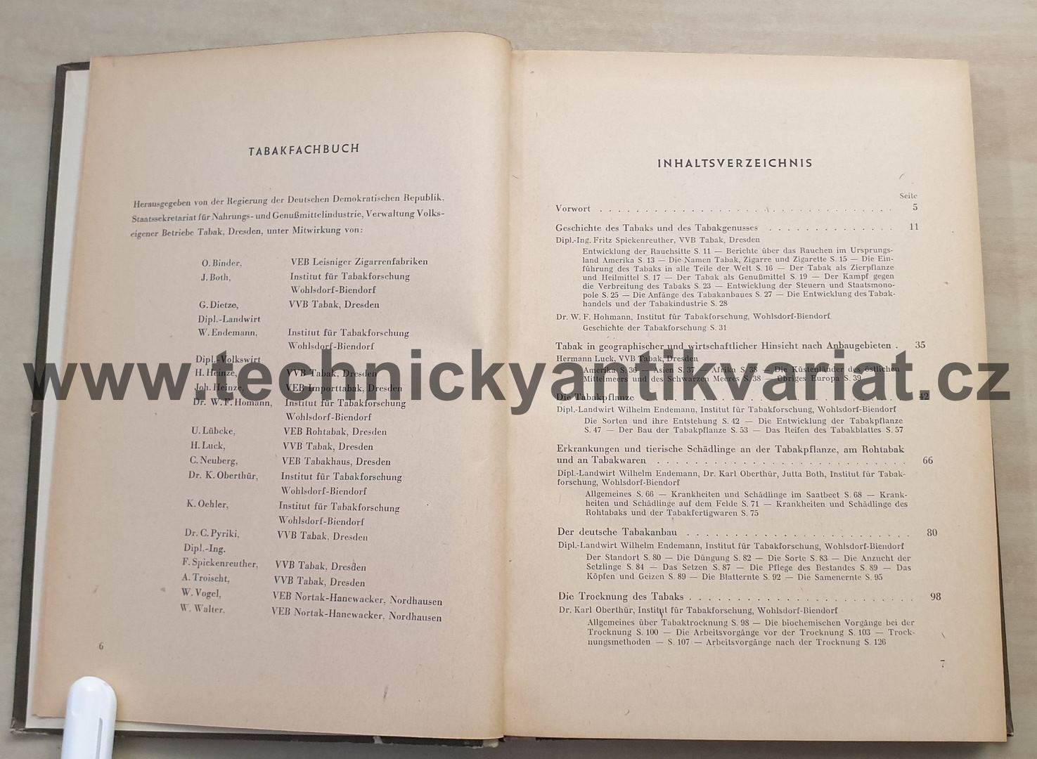 Tabak fachbuch - Gerhard Dietze (1953)