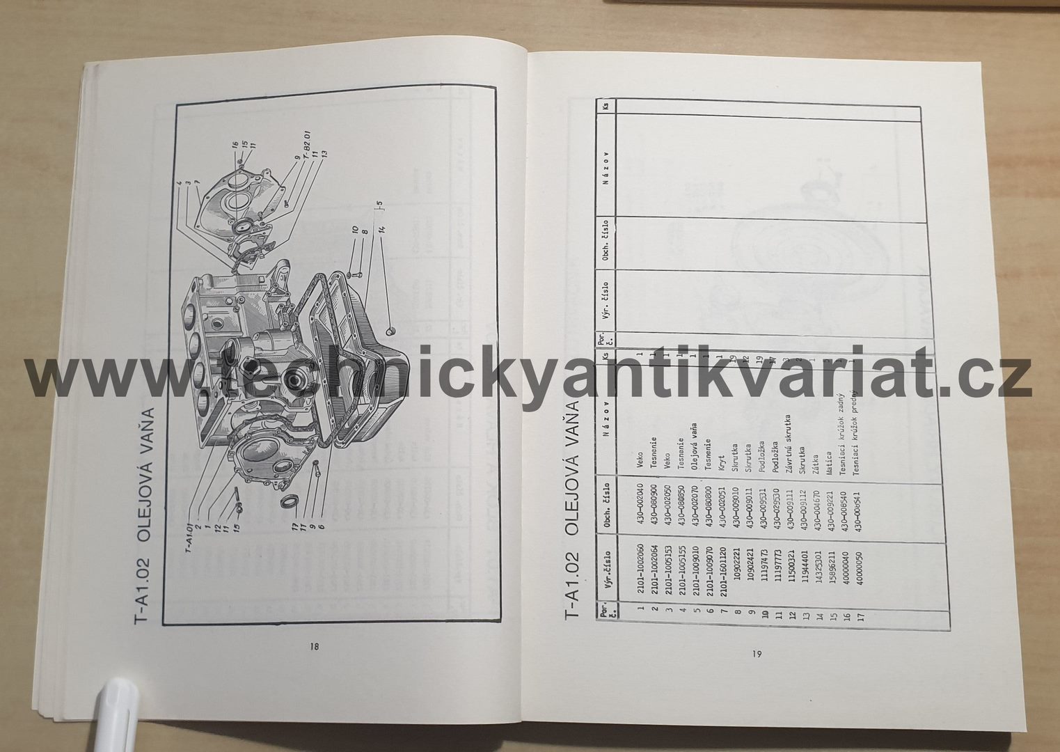 VAZ 2101 - katalog díelov (1973)