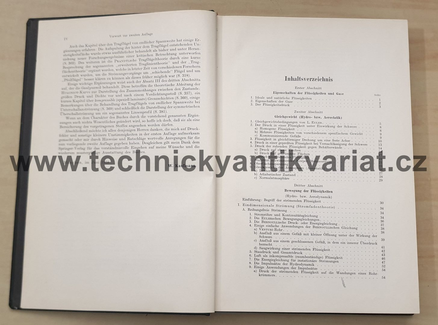 Technische Hydro und Aeromechanik - Walther Kaufmann (1958)