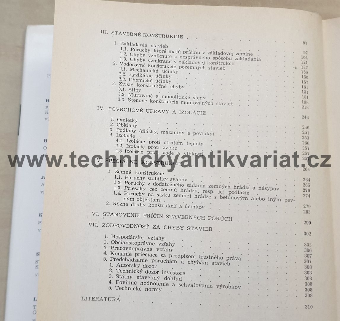 Príklady chýb stavebných výrobkov a konštrukcií - Hamák, Kovač (1972)