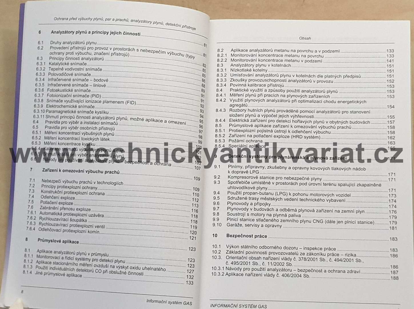 Ochrana před výbuchy plynů, par a prachů analyzátory plynů, detekční přístroje (2006)