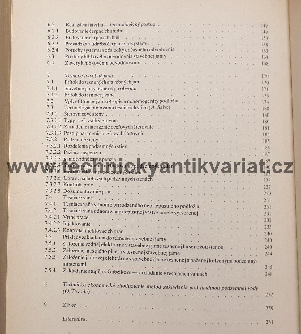 Zakladanie stavieb pod hladinou pozdemnej vody - Ťavoda, Šabo (1985)